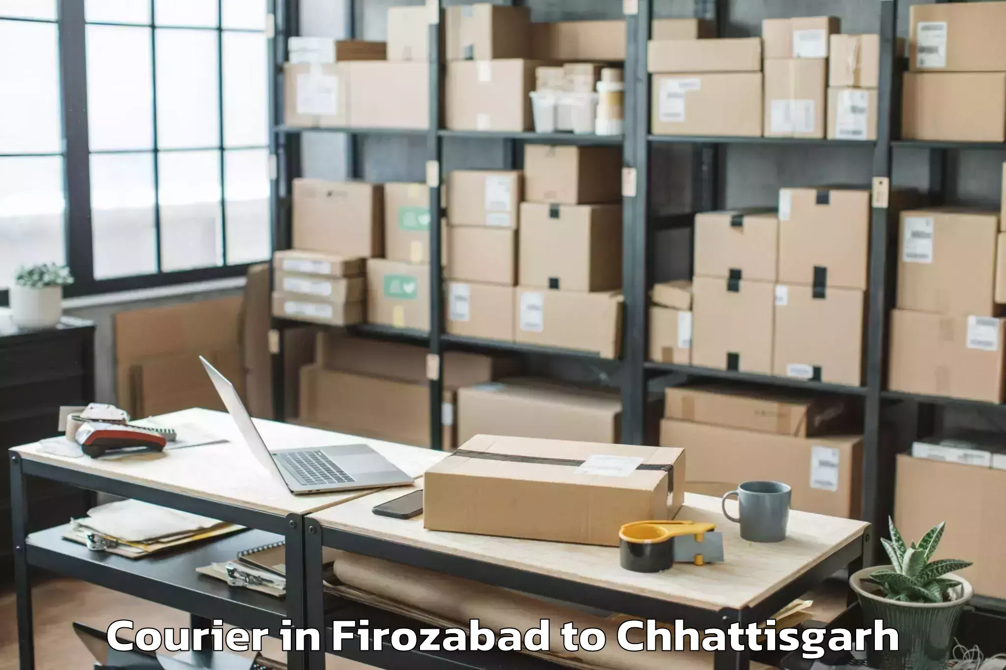 Professional Firozabad to Tamnar Courier